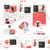 Design 06p — Create a website for sports services. Sports center website design
