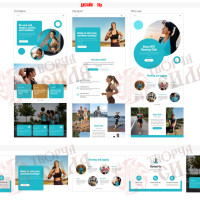 Design 10p — Create a website for a fitness center. Modern fitness club website design