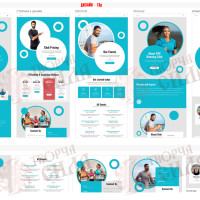 Design 13p — Order a website for fitness services. Modern fitness gym website design