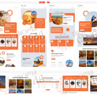 Design 09u — Order a website for tours to Africa. Website design for African tours and safaris